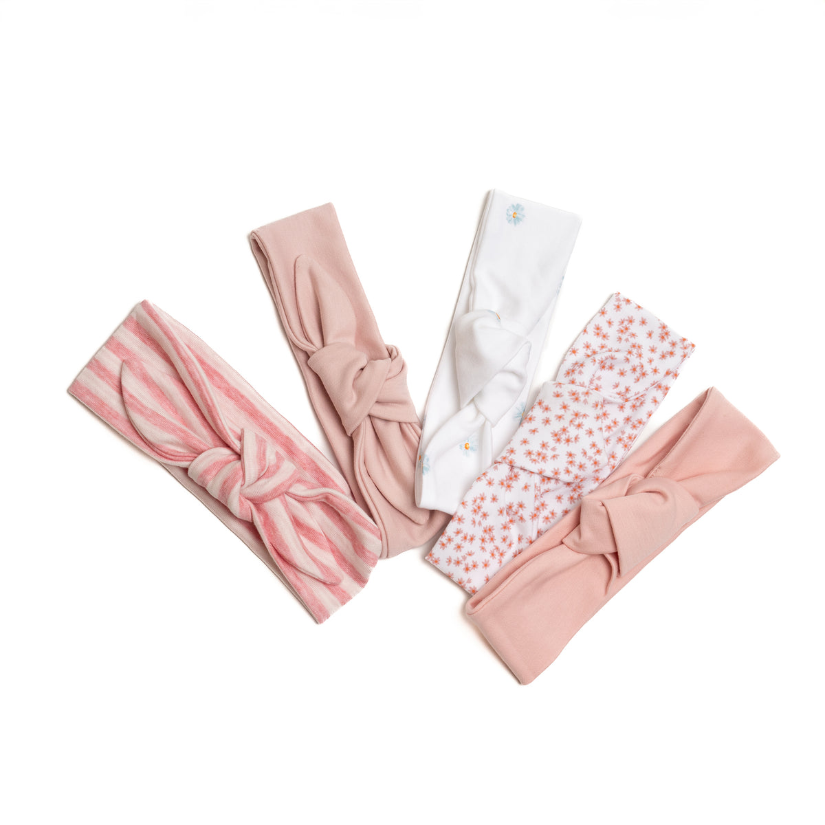 Bow Headband  - Pink stripes