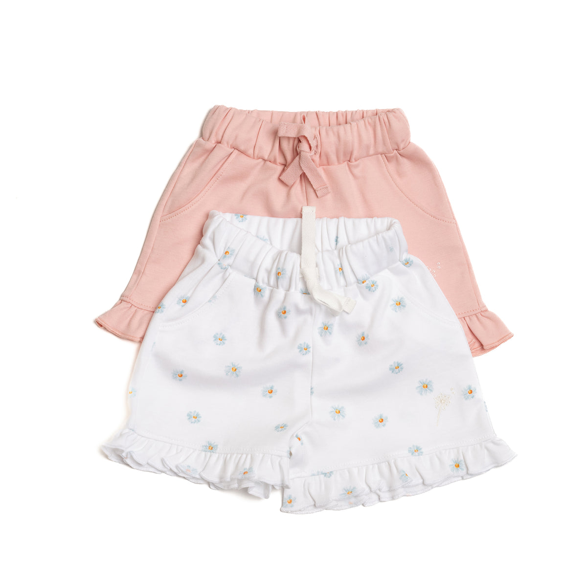 Coquette ruffle shorts - Pale pink