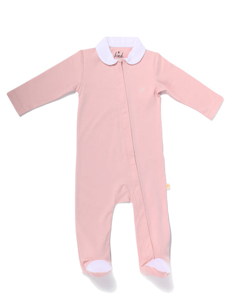 Leonora Footed Onesie - Pink