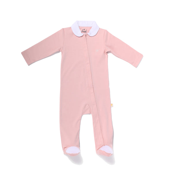 Leonora Footed Onesie - Pink