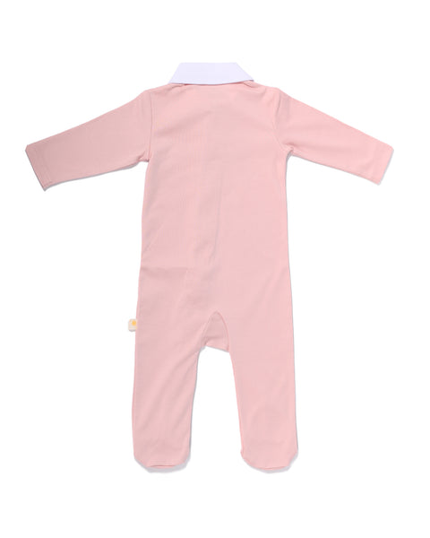 Leonora Footed Onesie - Pink