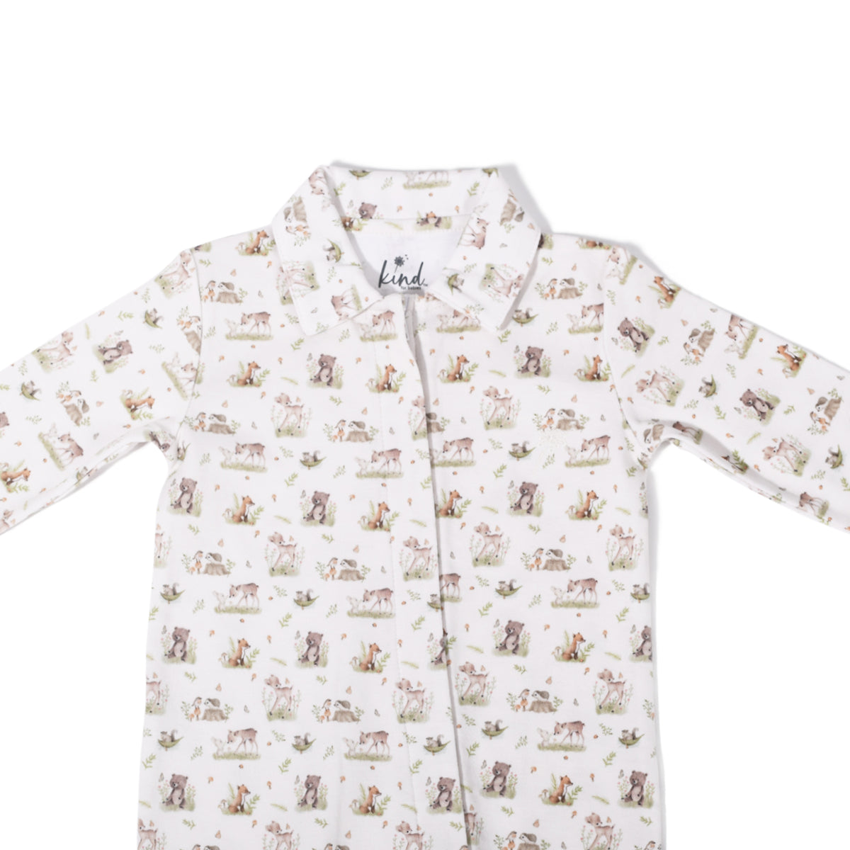 Marcel Footed Onesie - Forest