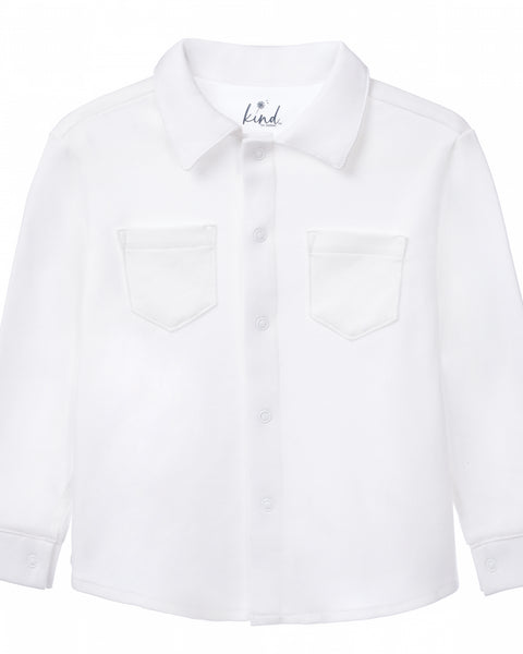 Oliver long sleeve shirt - Ecowhite