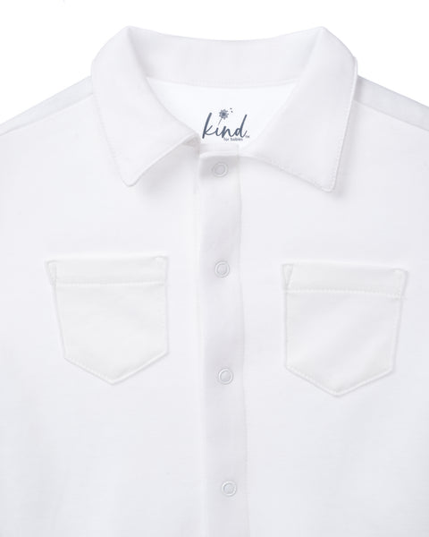 Oliver long sleeve shirt - Ecowhite