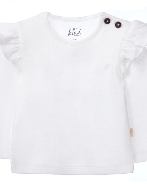 Lucy long sleeve top - Ecowhite