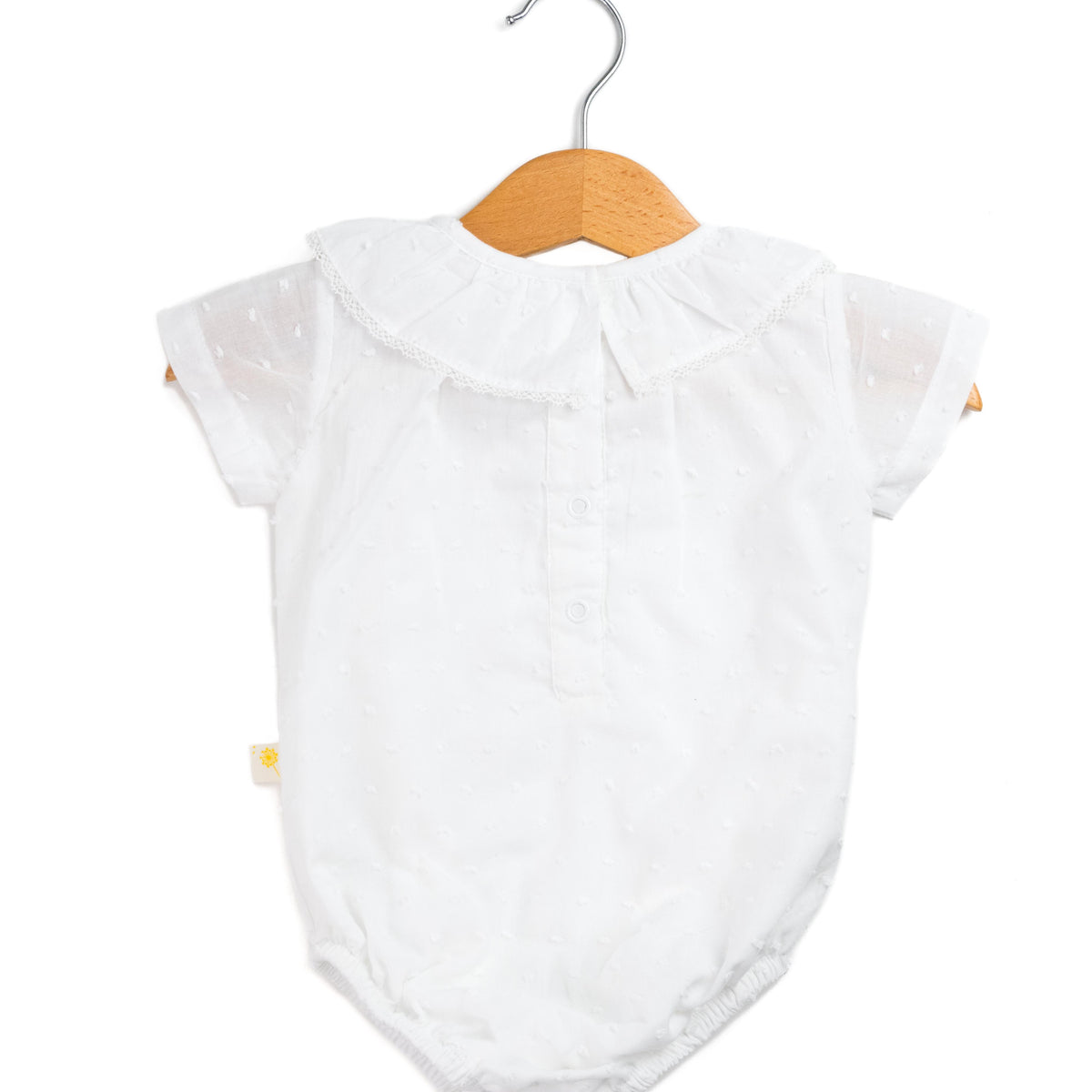 Amy Ruffle Romper - White