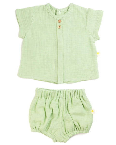 Oliver T Shirt & Short Set - Pale Green