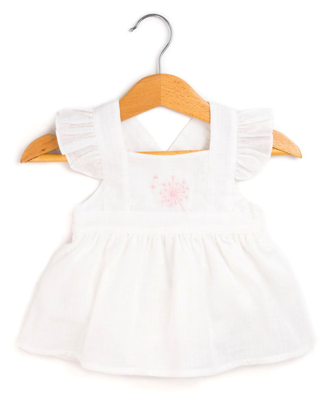 Rose Dress Romper - White