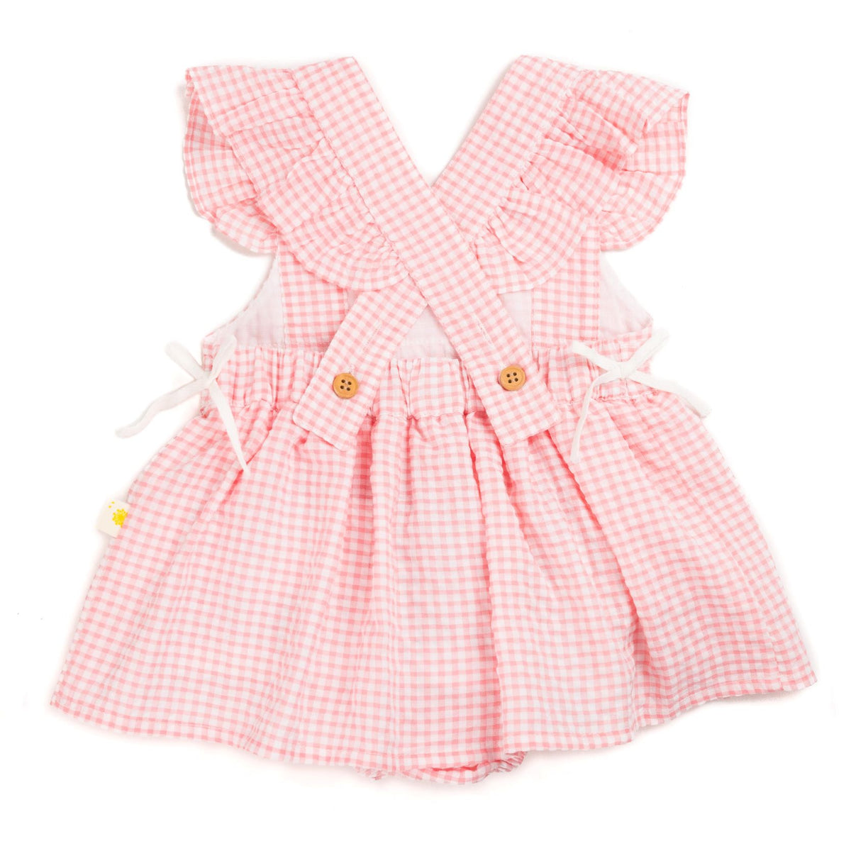 Rose Dress Romper - Pink gingham