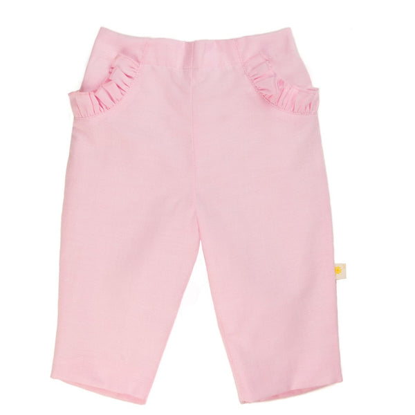 Ruffle pocket pants - Pink