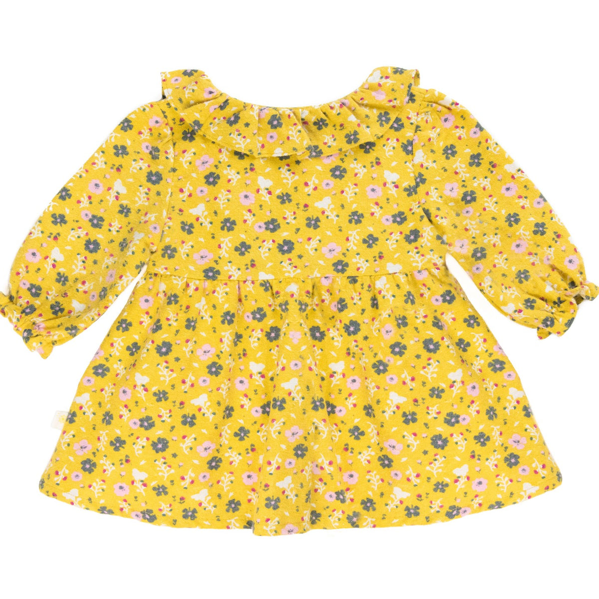 Yellow dress with buttons