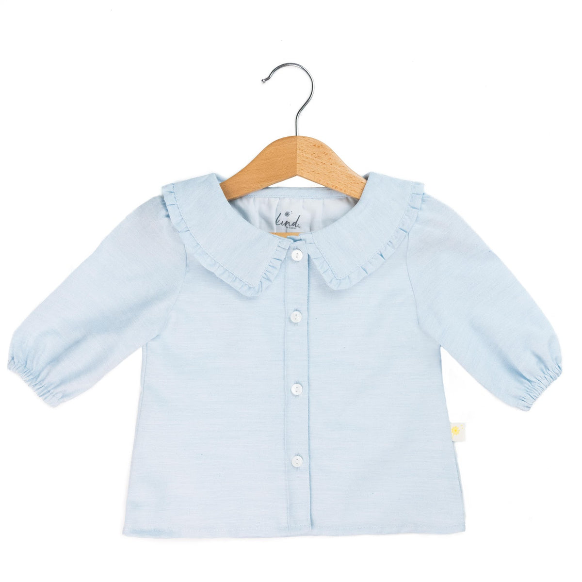 Denim collar blouse