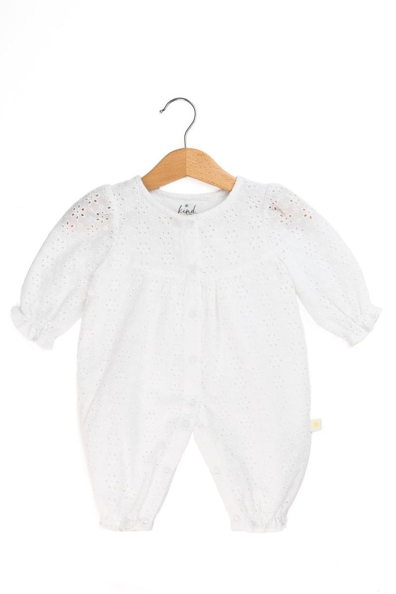 Broderie jumpsuit - White