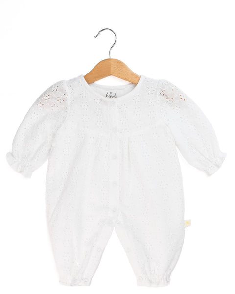 Broderie jumpsuit - White