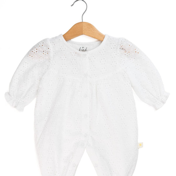 Broderie jumpsuit - White