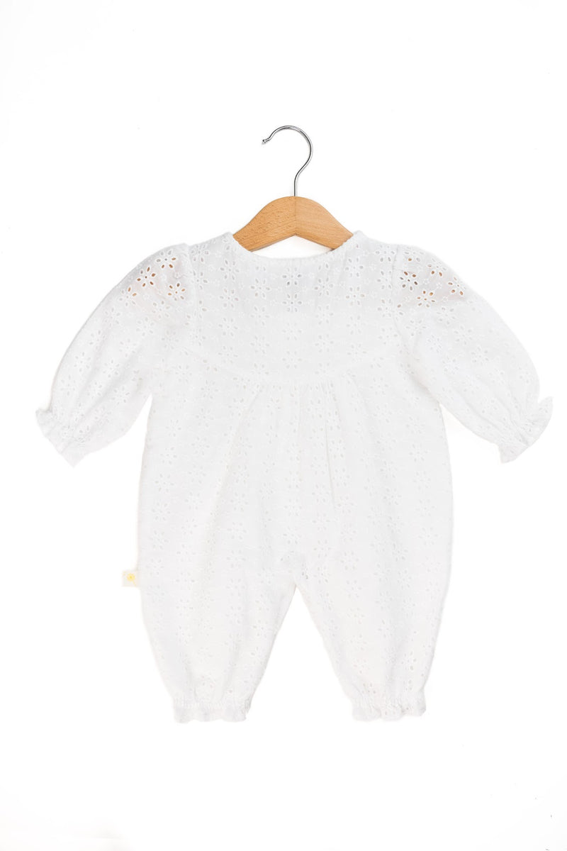 Broderie jumpsuit - White