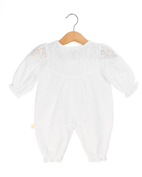 Broderie jumpsuit - White